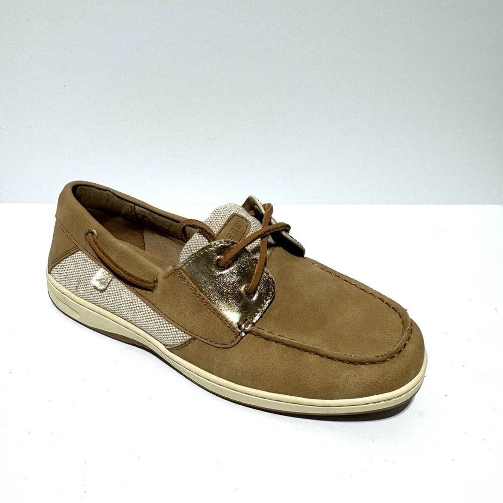 Sperry Womens Whalefish Boat Shoes Tan Size 7.5 M